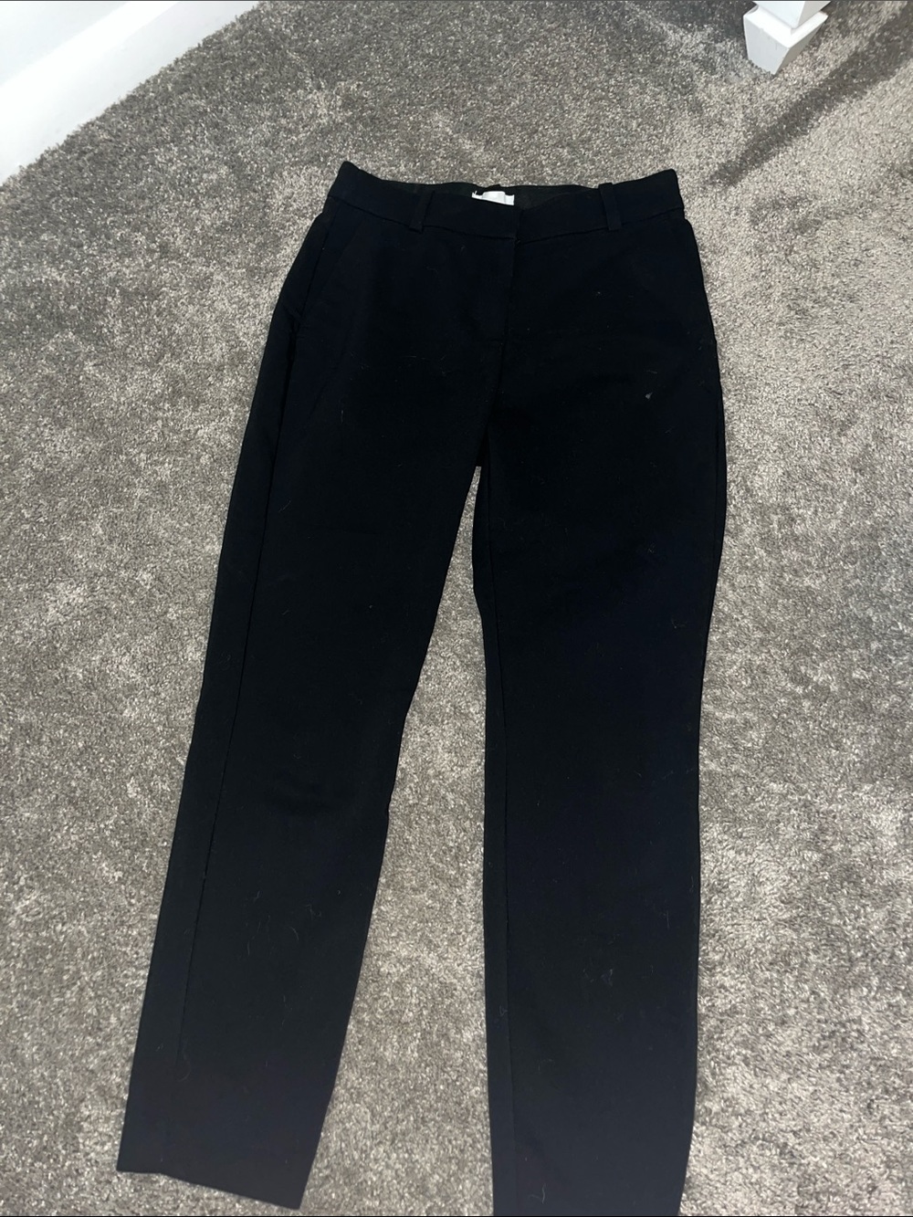 H&M Black Straight-Leg Tailored Pants